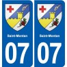 07 Saint-Montan blason ville autocollant plaque stickers