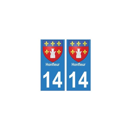14 Honfleur ville autocollant plaque