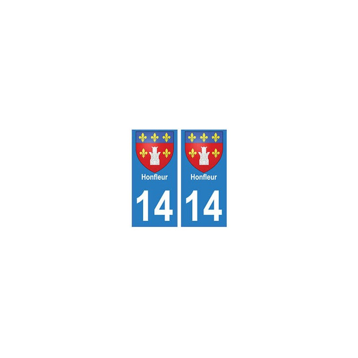 14 Honfleur ville autocollant plaque