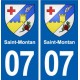 07 Saint-Montan blason ville autocollant plaque stickers