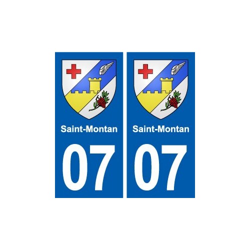 07 Saint-Montan blason ville autocollant plaque stickers