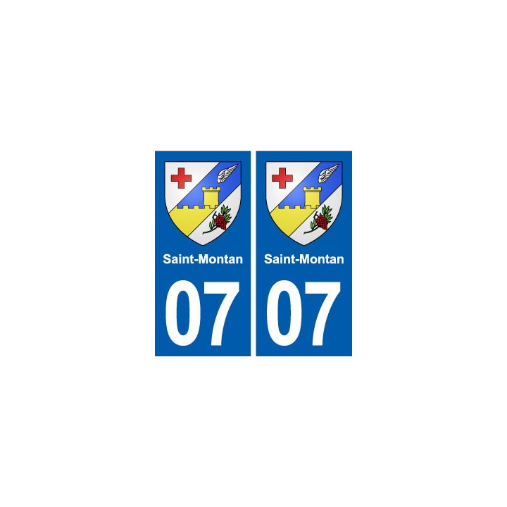 07 Saint-Montan blason ville autocollant plaque stickers