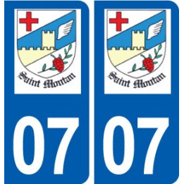 07 Saint-Montan logo ville autocollant plaque stickers