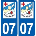 07 Saint-Montan logo ville autocollant plaque stickers
