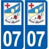 07 Saint-Montan logo ville autocollant plaque stickers