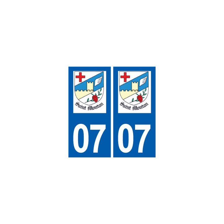 07 Saint-Montan logo ville autocollant plaque stickers