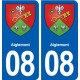 08 Aiglemont blason ville autocollant plaque stickers