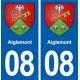 08 Aiglemont blason ville autocollant plaque stickers