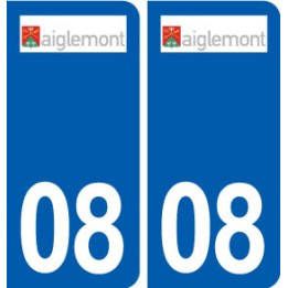 08 Aiglemont logo ville autocollant plaque stickers