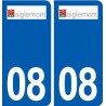 08 Aiglemont logo ville autocollant plaque stickers