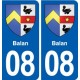 08 Balan blason ville autocollant plaque stickers