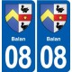 08 Balan blason ville autocollant plaque stickers