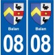 08 Balan blason ville autocollant plaque stickers