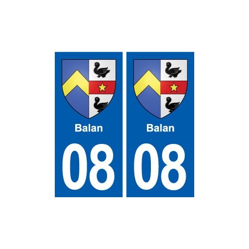 08 Balan blason ville autocollant plaque stickers