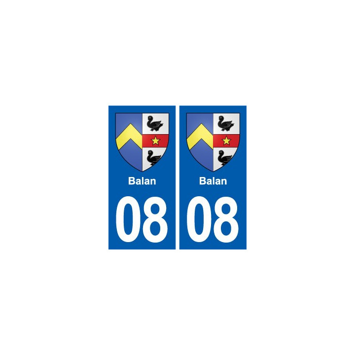 08 Balan blason ville autocollant plaque stickers