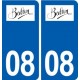 08 Balan logo ville autocollant plaque stickers