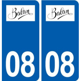 08 Balan logo ville autocollant plaque stickers