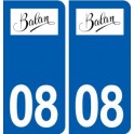 08 Balan logo ville autocollant plaque stickers