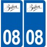 08 Balan logo ville autocollant plaque stickers