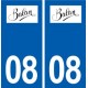 08 Balan logo ville autocollant plaque stickers