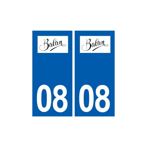 08 Balan logo ville autocollant plaque stickers