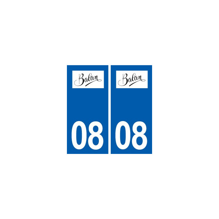 08 Balan logo ville autocollant plaque stickers