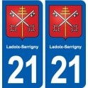 21 Ladoix-Serrigny blason autocollant plaque stickers ville