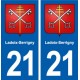 21 Ladoix-Serrigny blason autocollant plaque stickers ville