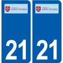 21 Ladoix-Serrigny logo autocollant plaque stickers ville