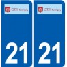 21 Ladoix-Serrigny logo autocollant plaque stickers ville