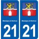 21 Messigny-et-Vantoux blason autocollant plaque stickers ville
