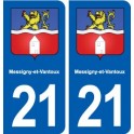 21 Messigny-et-Vantoux blason autocollant plaque stickers ville