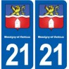 21 Messigny-et-Vantoux blason autocollant plaque stickers ville