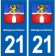 21 Messigny-et-Vantoux blason autocollant plaque stickers ville