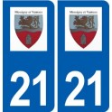21 Messigny-et-Vantoux logo autocollant plaque stickers ville