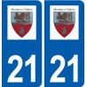 21 Messigny-et-Vantoux logo autocollant plaque stickers ville