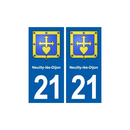 21 Neuilly-lès-Dijon blason autocollant plaque stickers ville