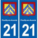 21 Pouilly-en-Auxois blason autocollant plaque stickers ville