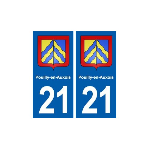 21 Pouilly-en-Auxois blason autocollant plaque stickers ville