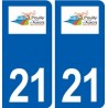 21 Pouilly-en-Auxois logo autocollant plaque stickers ville