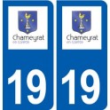 19 Chameyrat logo ville autocollant plaque sticker