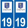19 Chameyrat logo ville autocollant plaque sticker