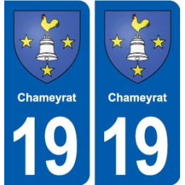 19 Chameyrat blason ville autocollant plaque sticker