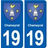 19 Chameyrat blason ville autocollant plaque sticker