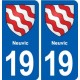 19 Neuvic blason ville autocollant plaque sticker