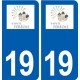 19 Sainte-Féréole logo ville autocollant plaque sticker