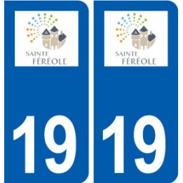 19 Sainte-Féréole logo ville autocollant plaque sticker