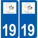 19 Sainte-Féréole logo ville autocollant plaque sticker