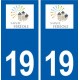 19 Sainte-Féréole logo ville autocollant plaque sticker