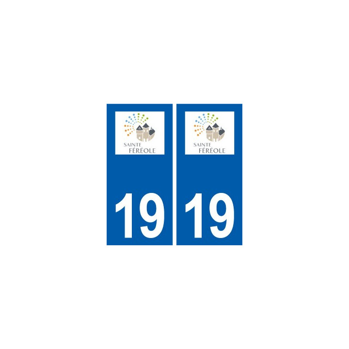 19 Sainte-Féréole logo ville autocollant plaque sticker